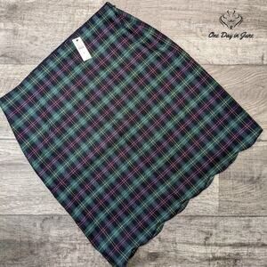 Talbots Plaid Knee Length Skirt Size 8